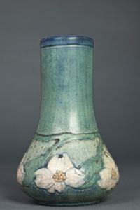 Image of Vase with Dogwood Blossoms Design