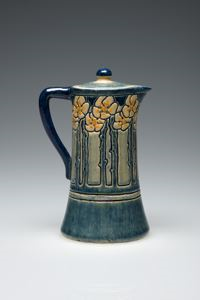 Image of Chocolate Pot with Mock Orange Design and Lid