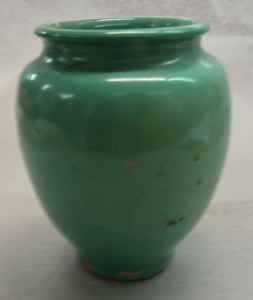 Image of Handbuild Vase with Green glaze