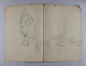 Image of Female Nude Study; Sketch of Hand