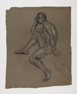Image of Study of Seated Male Nude