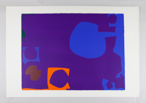 Image of Blue and Deep Violet with Orange, Brown and Green