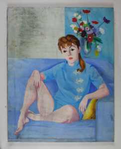 Image of Portrait of Patty (in blue Mandarin robe)
