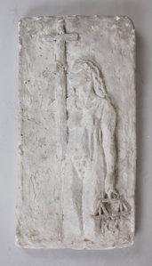 Image of Justice (Woman Holding Scales and a Cross)