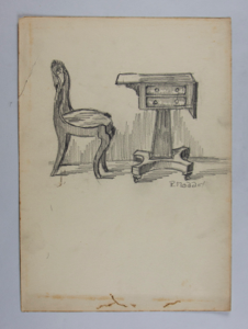 Image of Untitled (Antique Chair and Table)