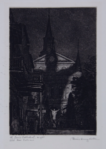 Image of St. Louis Cathedral - Night, Old New Orleans