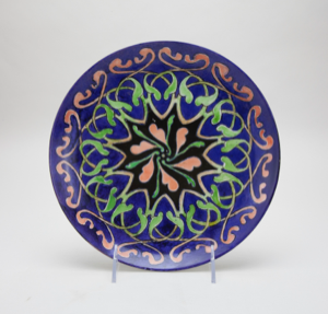Image of China Painted Plate with Owen Jones Inspired Design