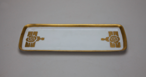 Image of White and Gold Tray