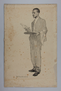 Image of Untitled (Butler with Tray) (Two-sided, recto & verso)