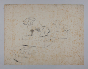 Image of Untitled (Study of Lion Statues)