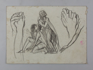 Image of Untitled - Female Nude Study (Two-sided sketch, recto & verso)