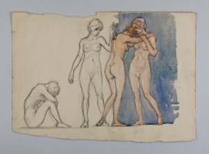 Image of Untitled (Four Nude Females) (Two-sided, recto & verso)