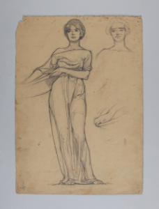 Image of Untitled (study of woman with bowl)
