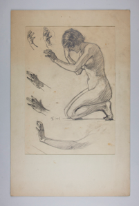 Image of Untitled (Study of a Female Nude) (Two-sided, recto & verso)
