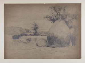 Image of Untitled (Landscape with Haystacks)