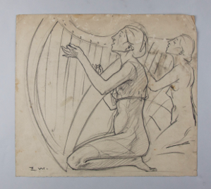 Image of Untitled (Woman Playing Harp)