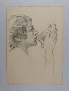 Image of Untitled (woman drinking from bowl)