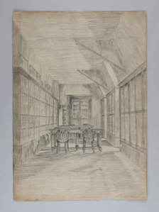 Image of Untitled (Interior Scene, Sketch)