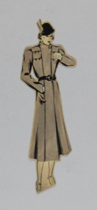Image of Cutout of Woman in Dress and Hat