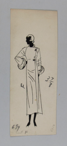 Image of Woman with Fur Lined Cuff Dress