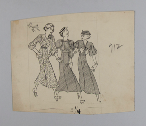 Image of Three Women in Spring Dresses