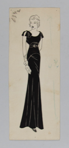 Image of Woman in a Black Evening Gown