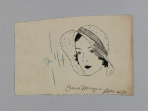 Image of Woman's Profile with Hat