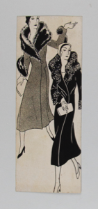 Image of Two Women in Dresses Carrying Clutch Handbags