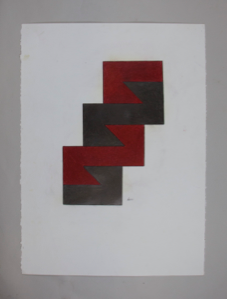 Image of Untitled (Red and Black Triangles)