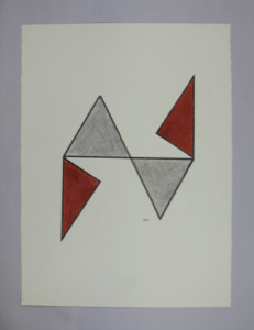 Image of Untitled (Grey and Red Triangles)