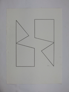 Image of Untitled (Grey with Triangles and Squares)