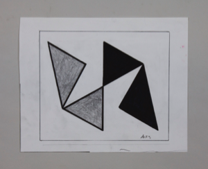 Image of Untitled (Grey and Black Triangles)