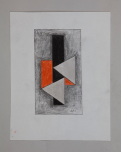 Image of Untitled (Grey, Silver, Orange and Black)
