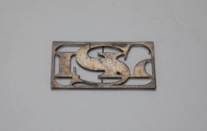 Image of Silver Nameplate with Monogram "ILS"