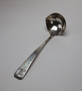 Image of Silver Ladle with Monogramed "D"