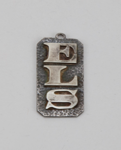 Image of Silver Pendant with Monogram "ELS"