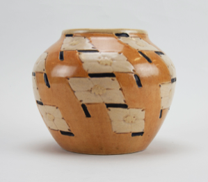 Image of Vase with Stylized Dogwood Design