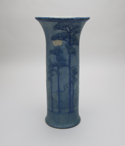 Image of Trumpet Vase with Cypress Tree