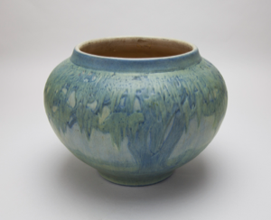 Image of Vase with Moon, Moss, Oak Design