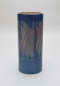 Image of Vase wtih Schooner Design