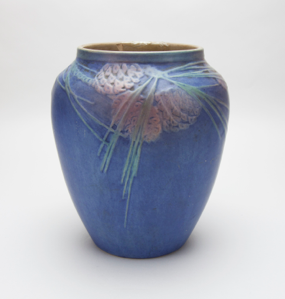 Image of Vase with Pine Cone Design