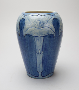 Image of Vase with Angel Trumpets Design,