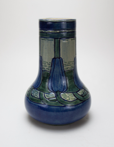 Image of Vase with Waterlily Design