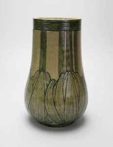Image of Vase with Japanese Magnolia Design