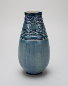 Image of Vase with Lady Slipper Design