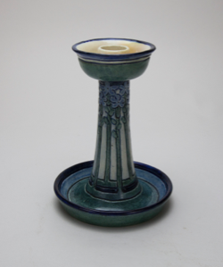 Image of Candlestick with Stylized Periwinkle Design