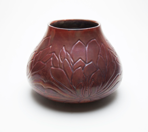 Image of Cachepot with Lotus Design