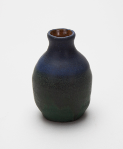 Image of Small Vase with Dark Blue-Green Glaze