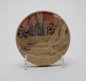 Image of Paperweight with View of St. Louis Cathedral, Jackson Statue and Gulls
