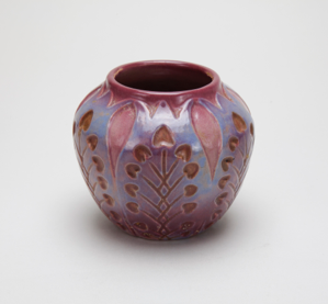 Image of Small Vase with Incised Floral Design